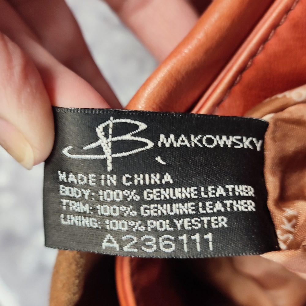B Makowsky Suede and Leather Handbag - Picture 11 of 12